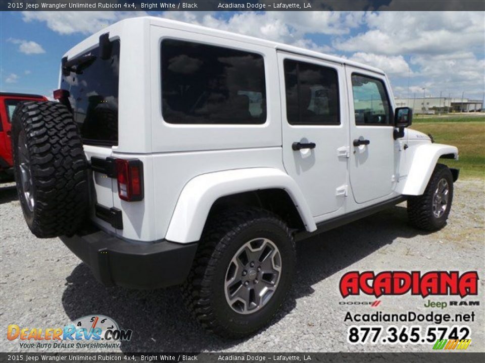 2015 Jeep Wrangler Unlimited Rubicon 4x4 Bright White / Black Photo #3