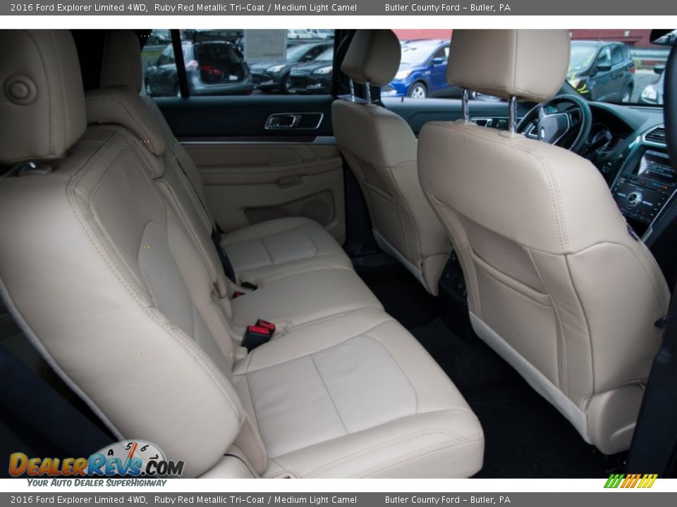 2016 Ford Explorer Limited 4WD Ruby Red Metallic Tri-Coat / Medium Light Camel Photo #7