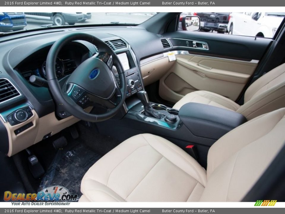 Medium Light Camel Interior - 2016 Ford Explorer Limited 4WD Photo #8