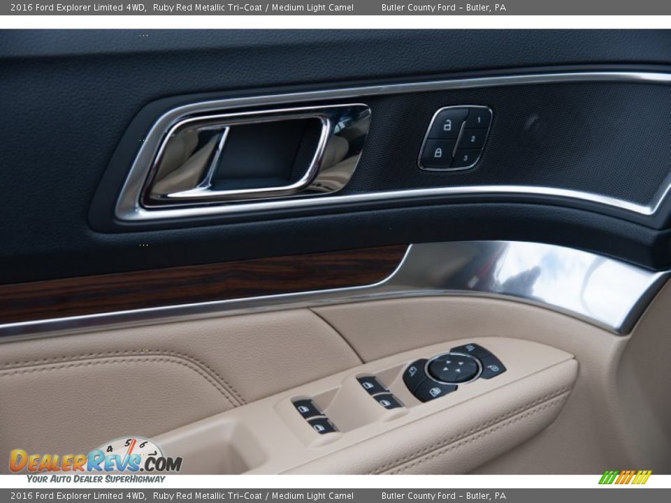 2016 Ford Explorer Limited 4WD Ruby Red Metallic Tri-Coat / Medium Light Camel Photo #9