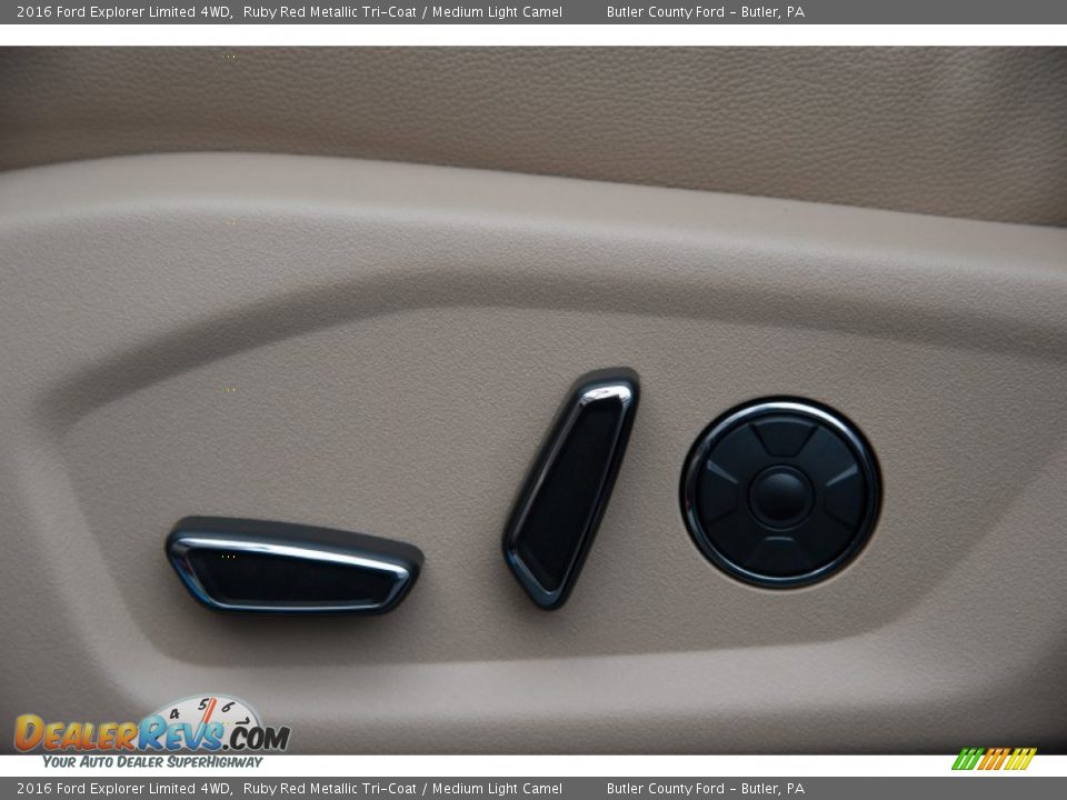 2016 Ford Explorer Limited 4WD Ruby Red Metallic Tri-Coat / Medium Light Camel Photo #10