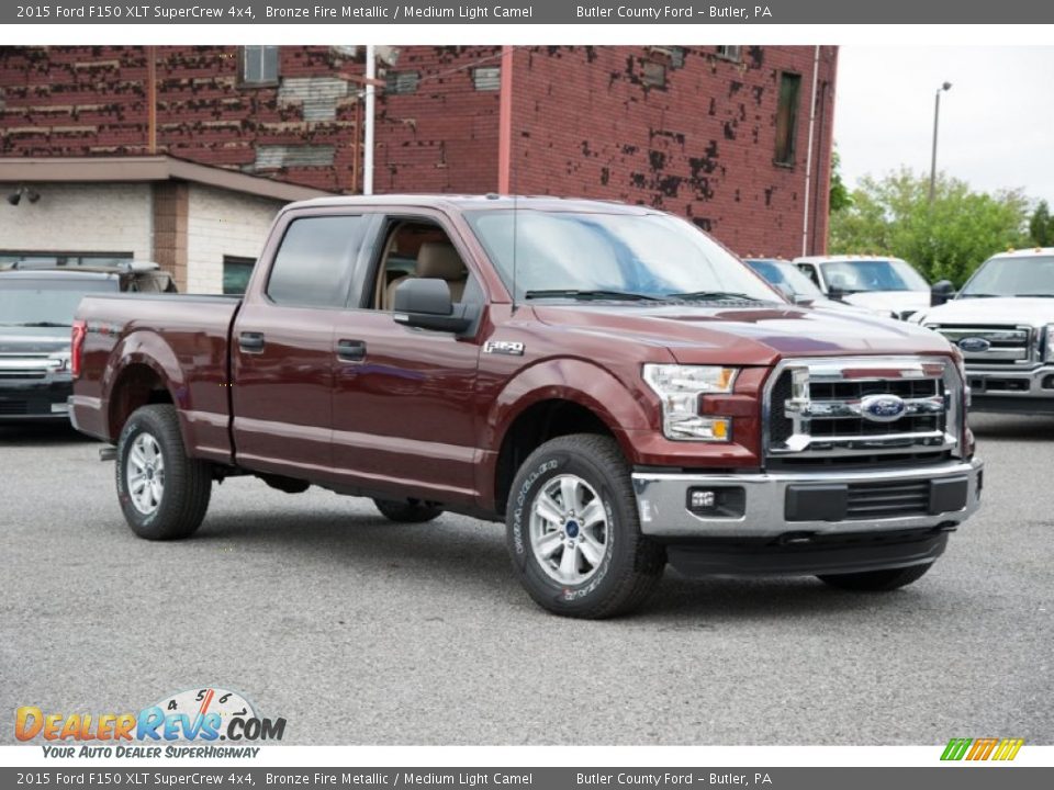 2015 Ford F150 XLT SuperCrew 4x4 Bronze Fire Metallic / Medium Light Camel Photo #1