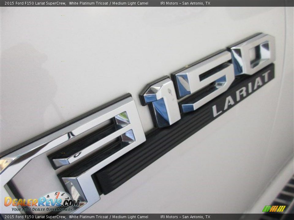 2015 Ford F150 Lariat SuperCrew White Platinum Tricoat / Medium Light Camel Photo #4