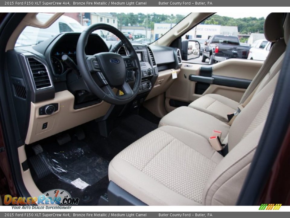 2015 Ford F150 XLT SuperCrew 4x4 Bronze Fire Metallic / Medium Light Camel Photo #5