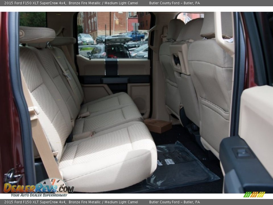 2015 Ford F150 XLT SuperCrew 4x4 Bronze Fire Metallic / Medium Light Camel Photo #8