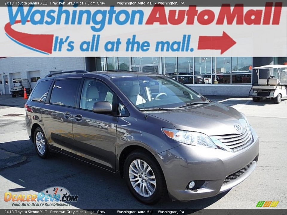 2013 Toyota Sienna XLE Predawn Gray Mica / Light Gray Photo #1