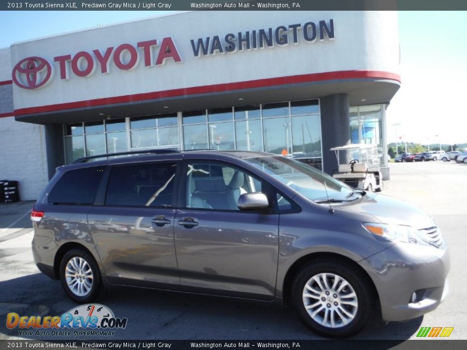 2013 Toyota Sienna XLE Predawn Gray Mica / Light Gray Photo #2