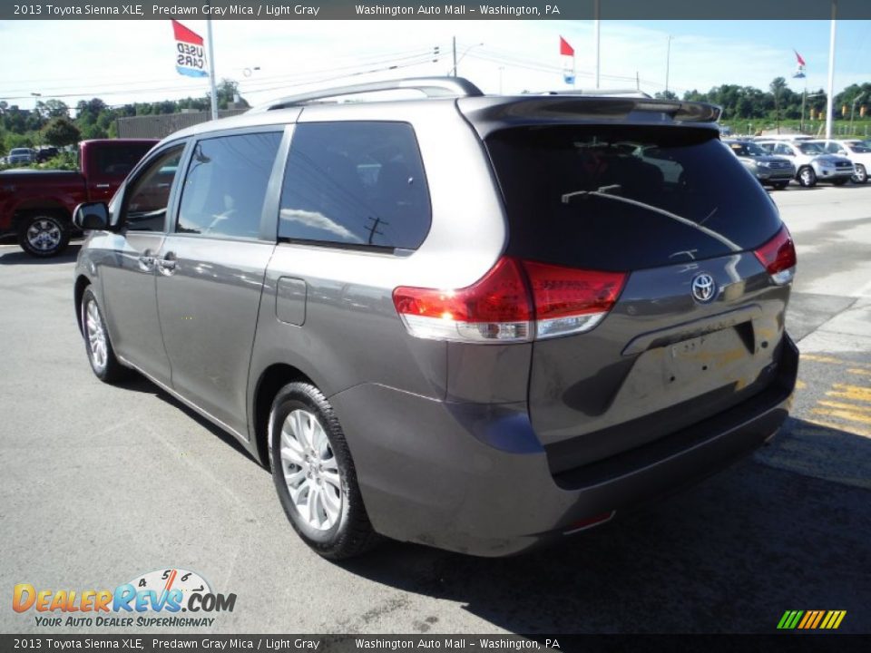 2013 Toyota Sienna XLE Predawn Gray Mica / Light Gray Photo #7
