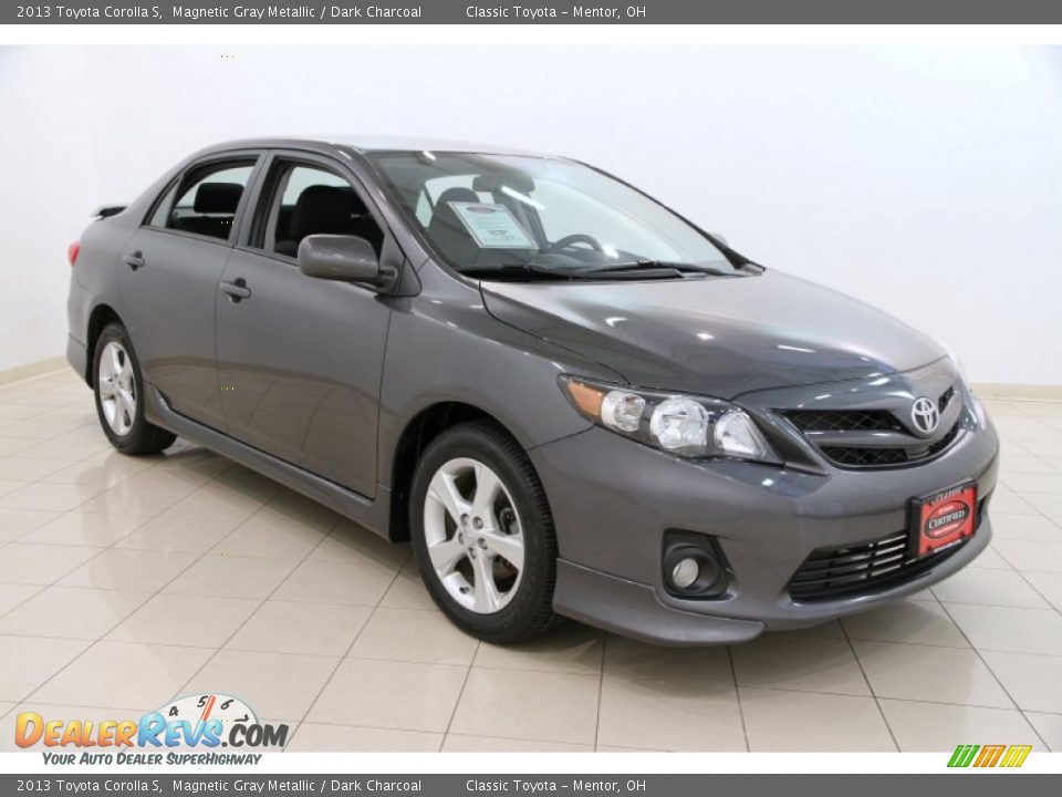 2013 Toyota Corolla S Magnetic Gray Metallic / Dark Charcoal Photo #1