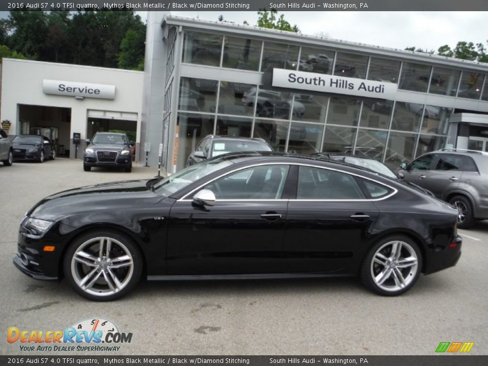 2016 Audi S7 4.0 TFSI quattro Mythos Black Metallic / Black w/Diamond Stitching Photo #2
