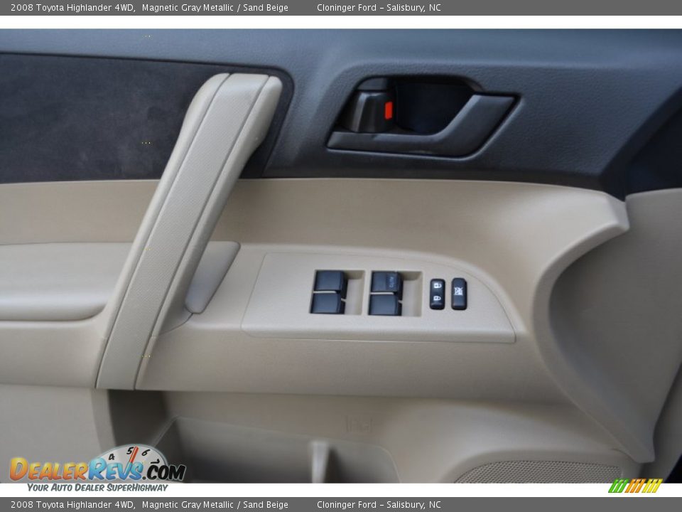 2008 Toyota Highlander 4WD Magnetic Gray Metallic / Sand Beige Photo #9
