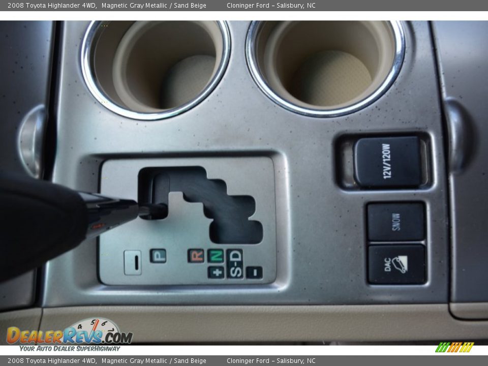 2008 Toyota Highlander 4WD Magnetic Gray Metallic / Sand Beige Photo #20