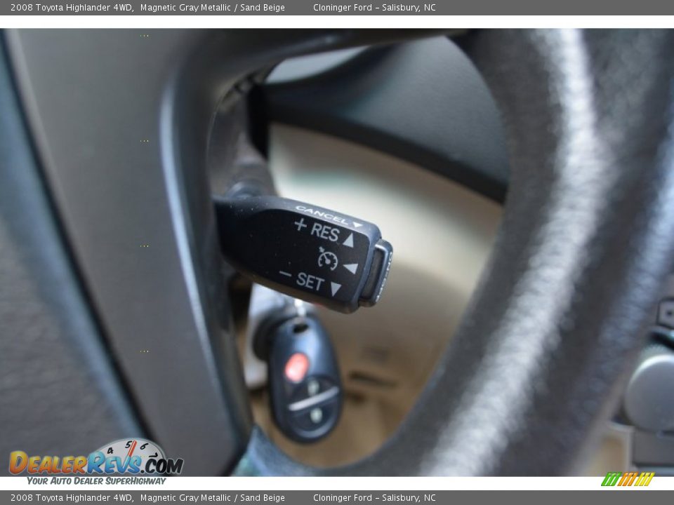 2008 Toyota Highlander 4WD Magnetic Gray Metallic / Sand Beige Photo #21