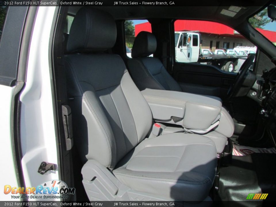 2012 Ford F150 XLT SuperCab Oxford White / Steel Gray Photo #20