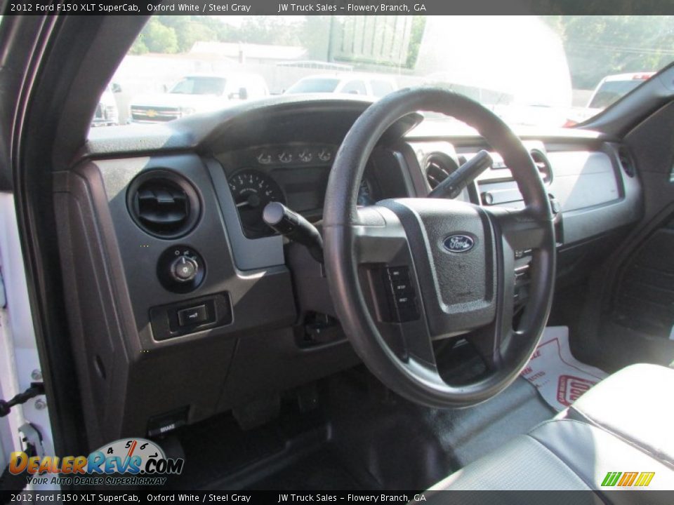 2012 Ford F150 XLT SuperCab Oxford White / Steel Gray Photo #35