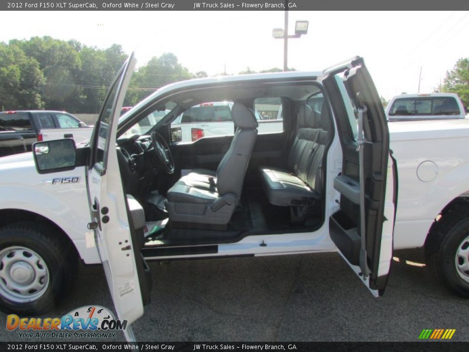 2012 Ford F150 XLT SuperCab Oxford White / Steel Gray Photo #36