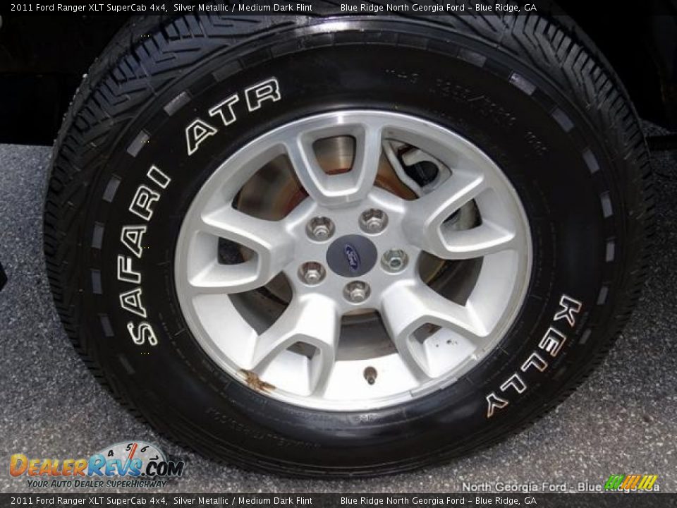 2011 Ford Ranger XLT SuperCab 4x4 Silver Metallic / Medium Dark Flint Photo #9