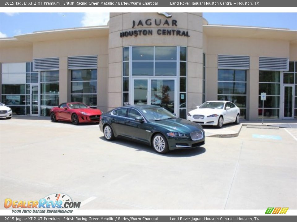 2015 Jaguar XF 2.0T Premium British Racing Green Metallic / Barley/Warm Charcoal Photo #1