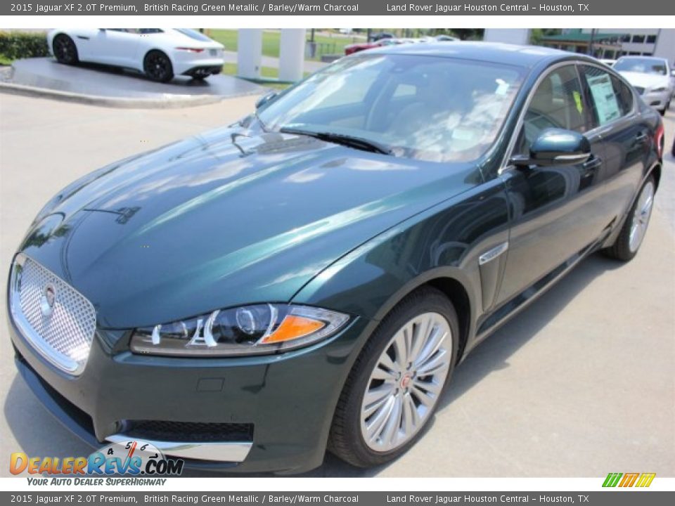 2015 Jaguar XF 2.0T Premium British Racing Green Metallic / Barley/Warm Charcoal Photo #4