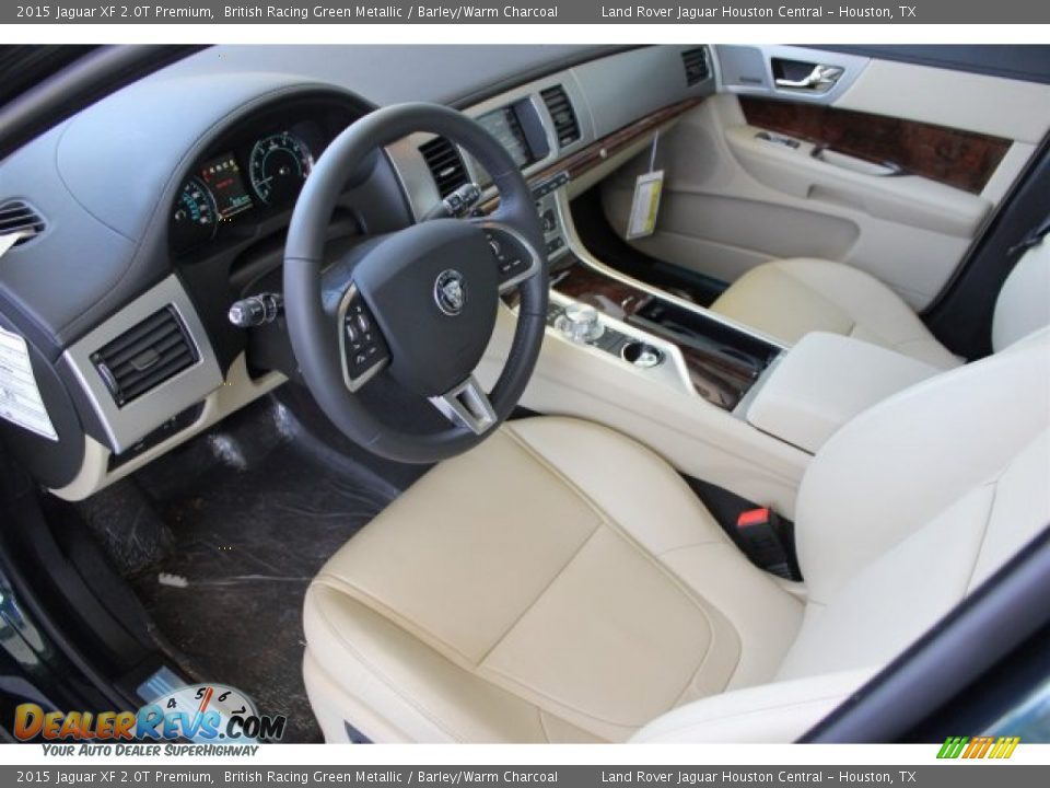 2015 Jaguar XF 2.0T Premium British Racing Green Metallic / Barley/Warm Charcoal Photo #15