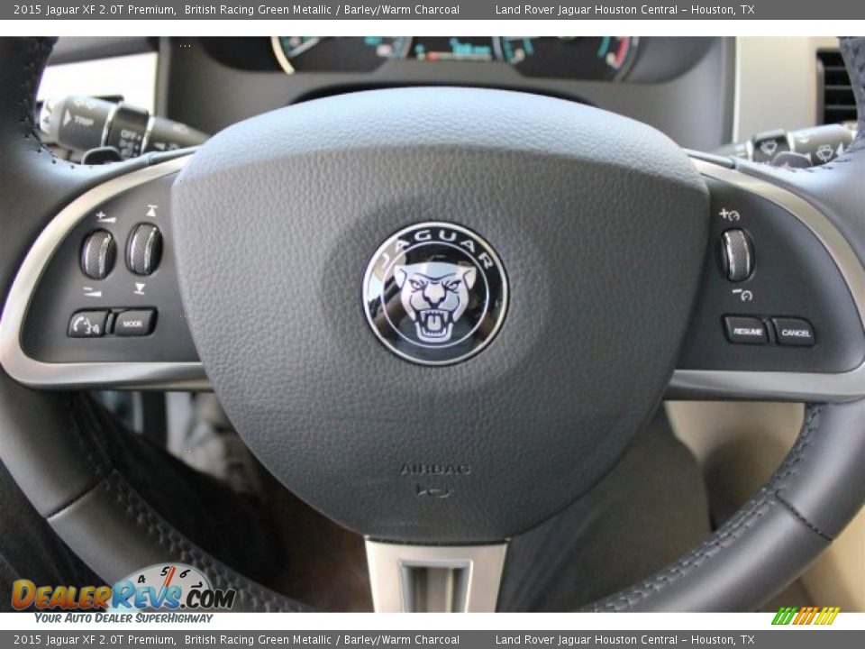 2015 Jaguar XF 2.0T Premium British Racing Green Metallic / Barley/Warm Charcoal Photo #30