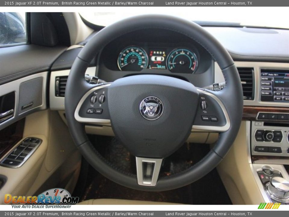 2015 Jaguar XF 2.0T Premium British Racing Green Metallic / Barley/Warm Charcoal Photo #36
