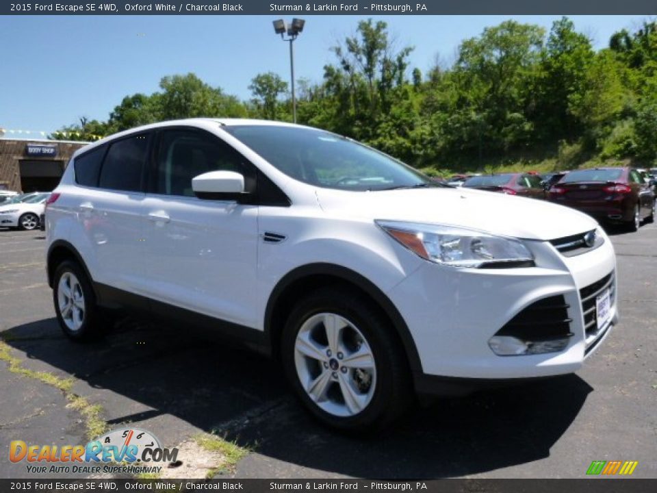 2015 Ford Escape SE 4WD Oxford White / Charcoal Black Photo #1
