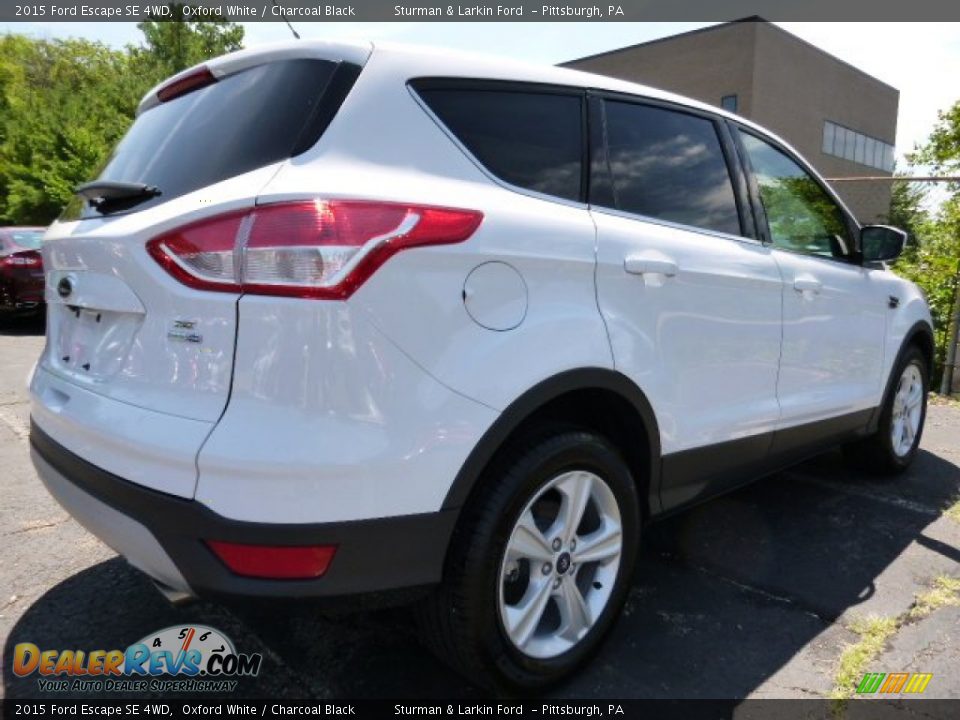 2015 Ford Escape SE 4WD Oxford White / Charcoal Black Photo #2