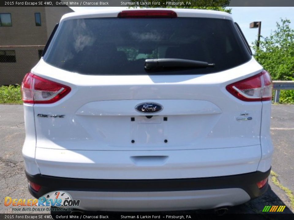 2015 Ford Escape SE 4WD Oxford White / Charcoal Black Photo #3