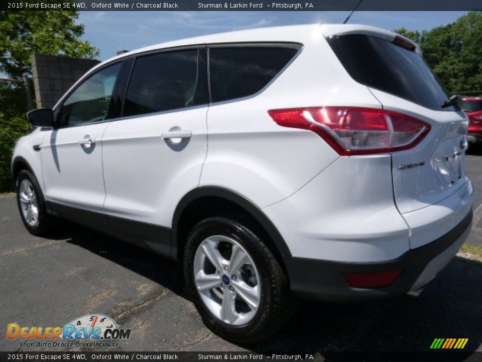 2015 Ford Escape SE 4WD Oxford White / Charcoal Black Photo #4
