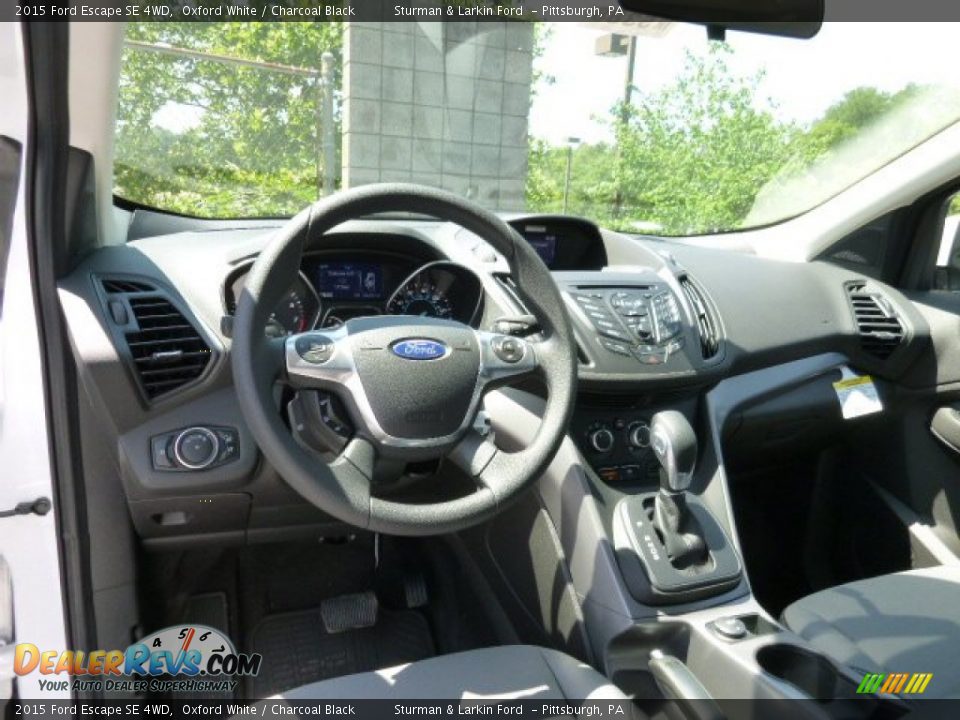 2015 Ford Escape SE 4WD Oxford White / Charcoal Black Photo #10