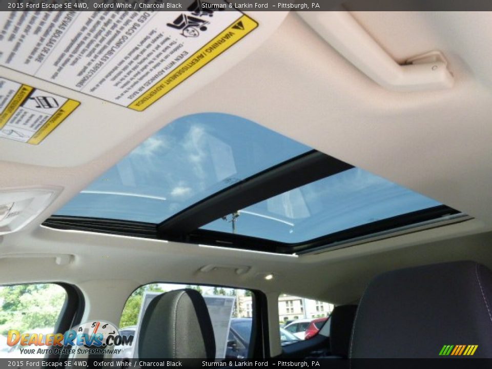 2015 Ford Escape SE 4WD Oxford White / Charcoal Black Photo #13