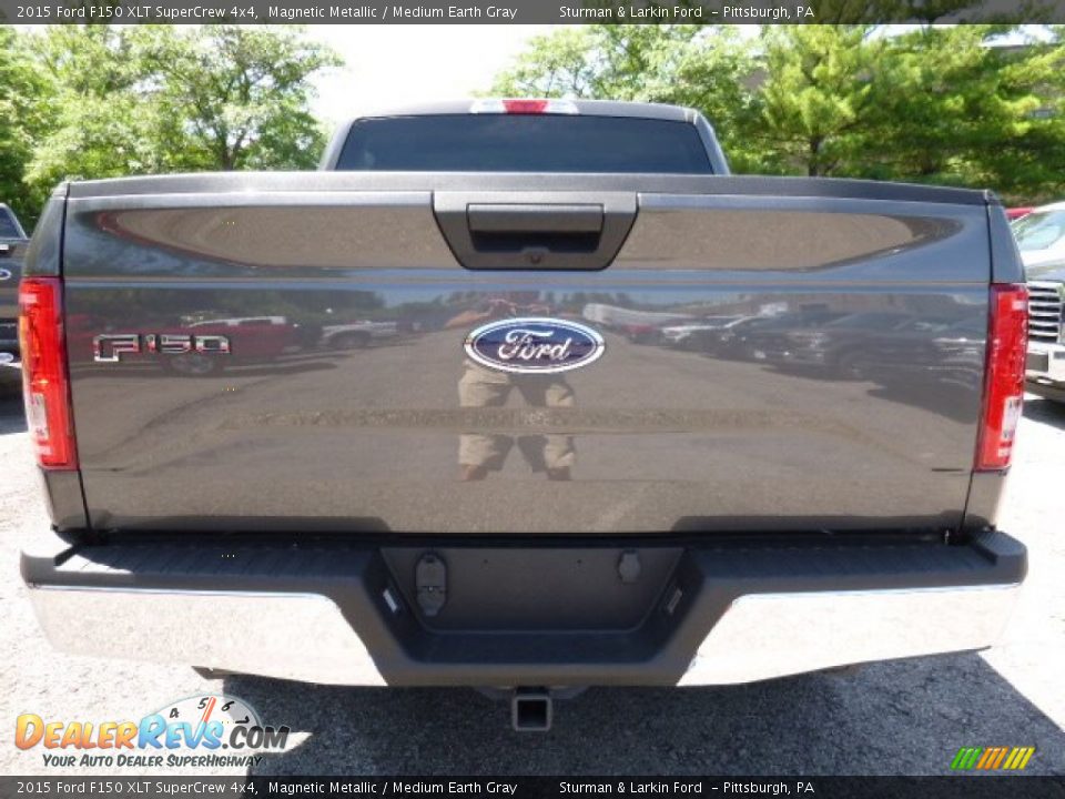 2015 Ford F150 XLT SuperCrew 4x4 Magnetic Metallic / Medium Earth Gray Photo #3