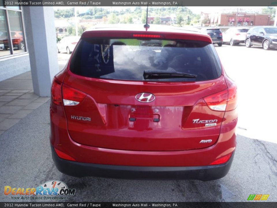2012 Hyundai Tucson Limited AWD Garnet Red / Taupe Photo #8