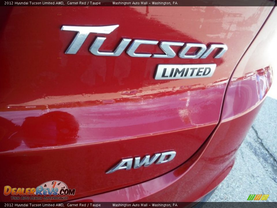 2012 Hyundai Tucson Limited AWD Garnet Red / Taupe Photo #9