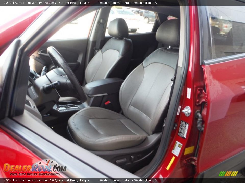 2012 Hyundai Tucson Limited AWD Garnet Red / Taupe Photo #13