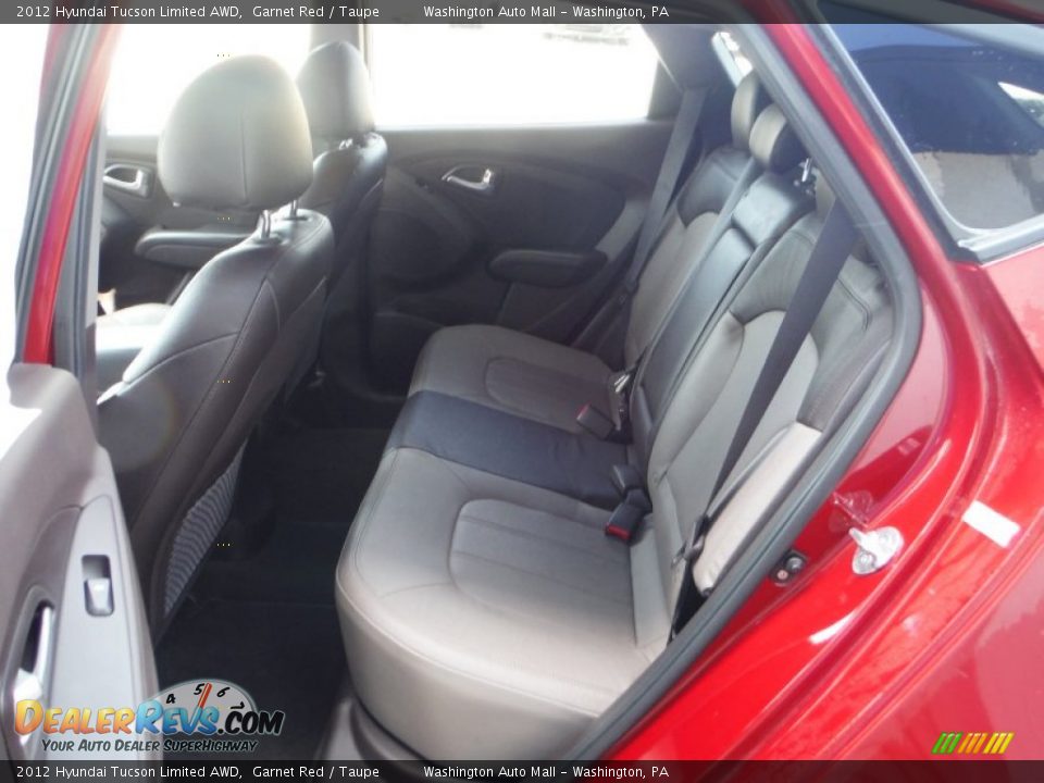 2012 Hyundai Tucson Limited AWD Garnet Red / Taupe Photo #21