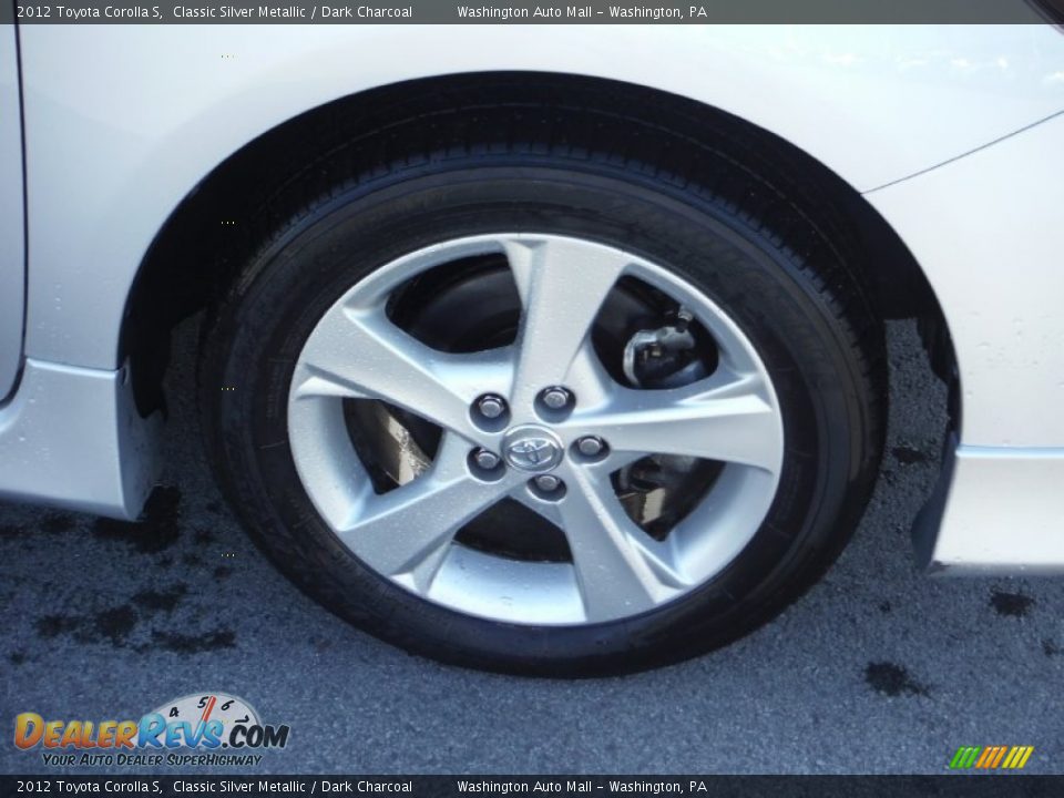 2012 Toyota Corolla S Classic Silver Metallic / Dark Charcoal Photo #3