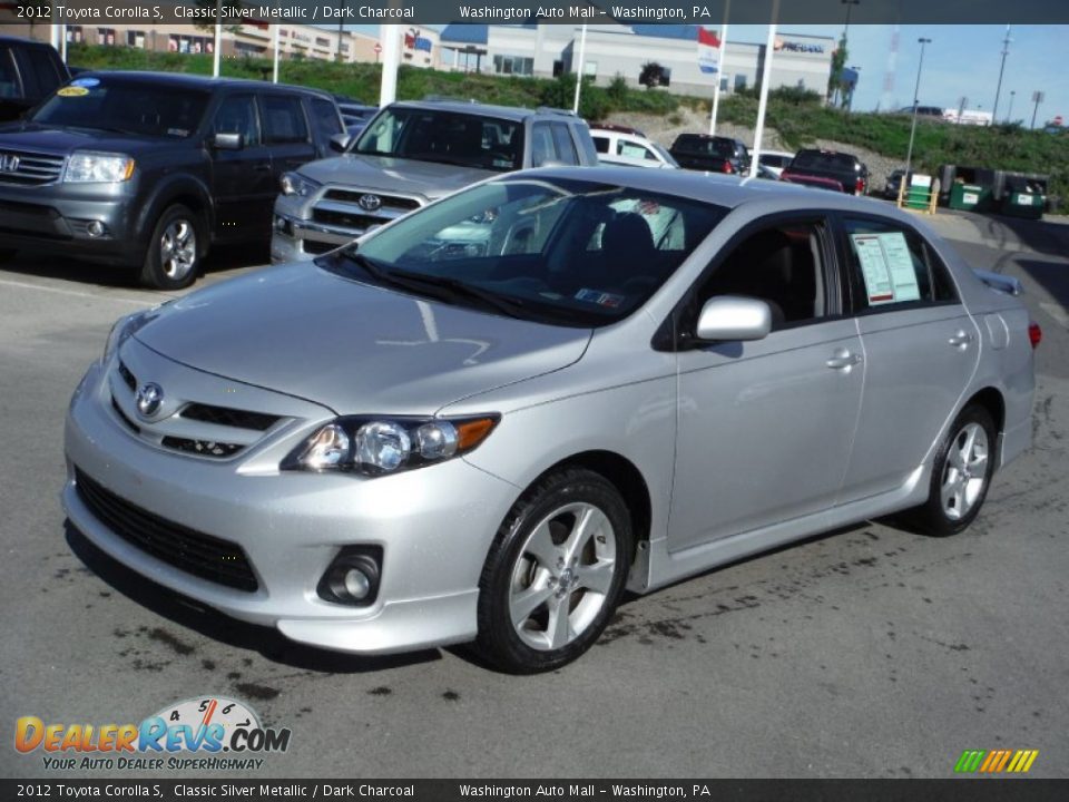 2012 Toyota Corolla S Classic Silver Metallic / Dark Charcoal Photo #5