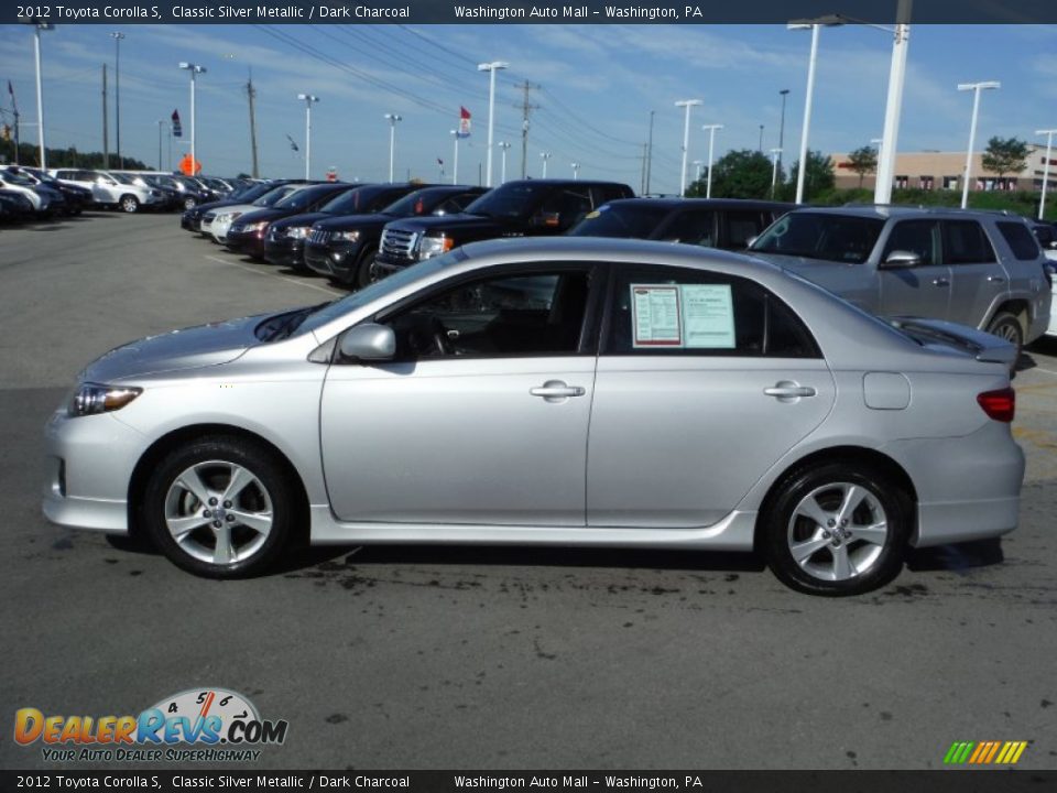 2012 Toyota Corolla S Classic Silver Metallic / Dark Charcoal Photo #6