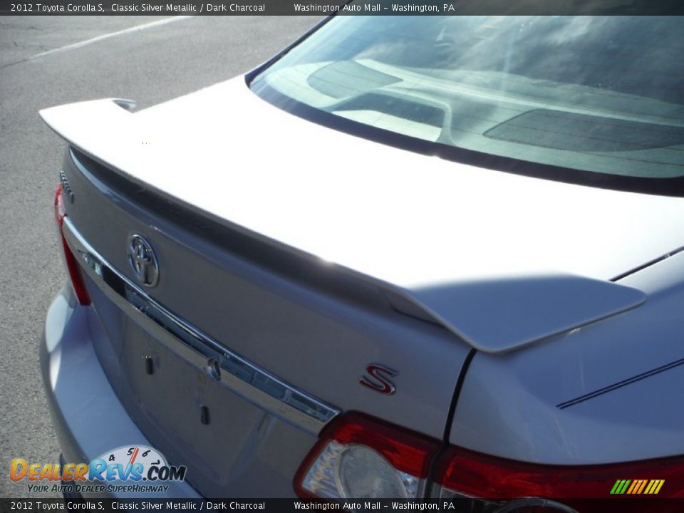 2012 Toyota Corolla S Classic Silver Metallic / Dark Charcoal Photo #10
