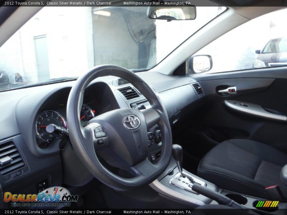 2012 Toyota Corolla S Classic Silver Metallic / Dark Charcoal Photo #11