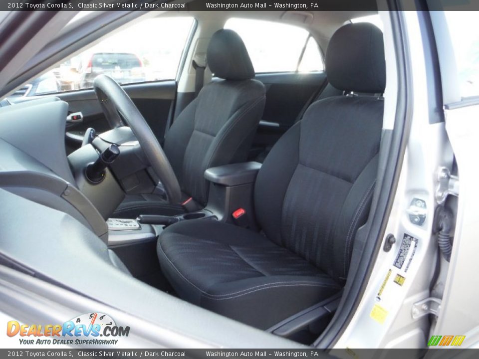 2012 Toyota Corolla S Classic Silver Metallic / Dark Charcoal Photo #13