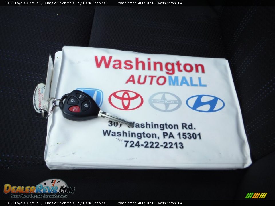 2012 Toyota Corolla S Classic Silver Metallic / Dark Charcoal Photo #18