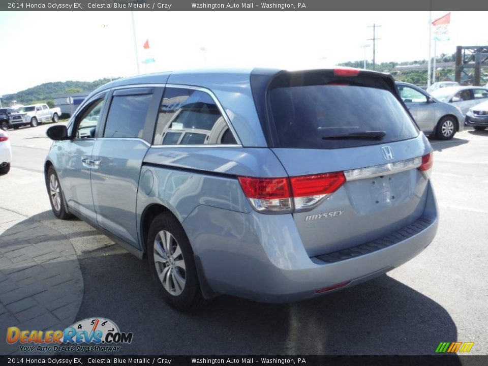 2014 Honda Odyssey EX Celestial Blue Metallic / Gray Photo #5