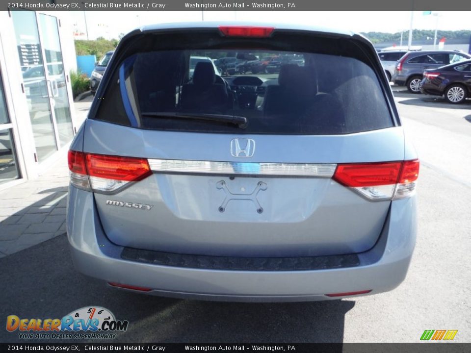 2014 Honda Odyssey EX Celestial Blue Metallic / Gray Photo #6