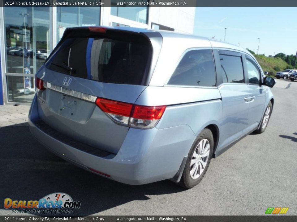 2014 Honda Odyssey EX Celestial Blue Metallic / Gray Photo #7