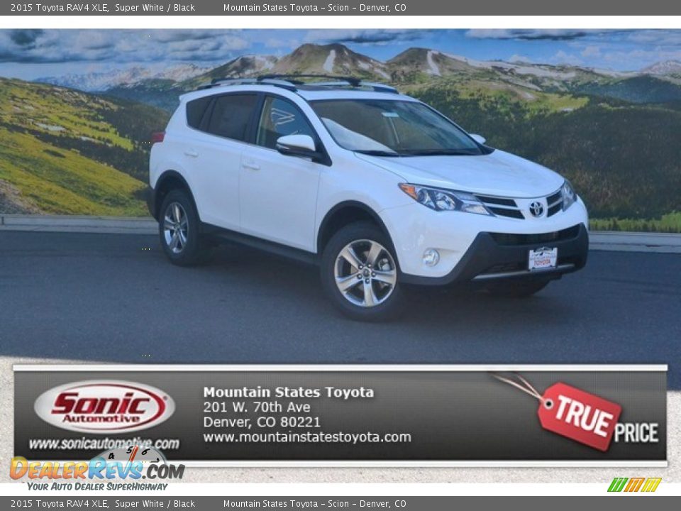 2015 Toyota RAV4 XLE Super White / Black Photo #1