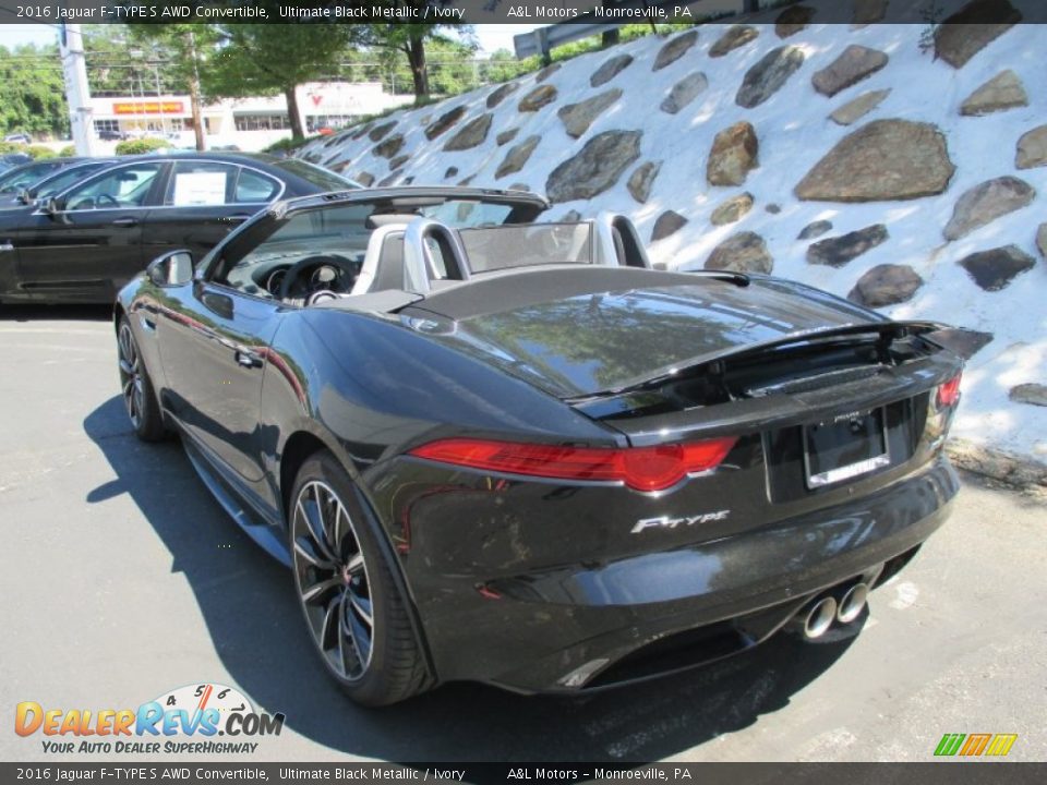 Ultimate Black Metallic 2016 Jaguar F-TYPE S AWD Convertible Photo #4