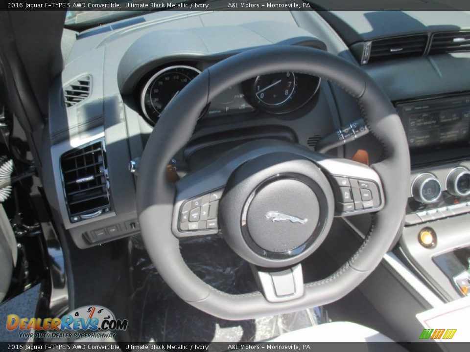 2016 Jaguar F-TYPE S AWD Convertible Steering Wheel Photo #14